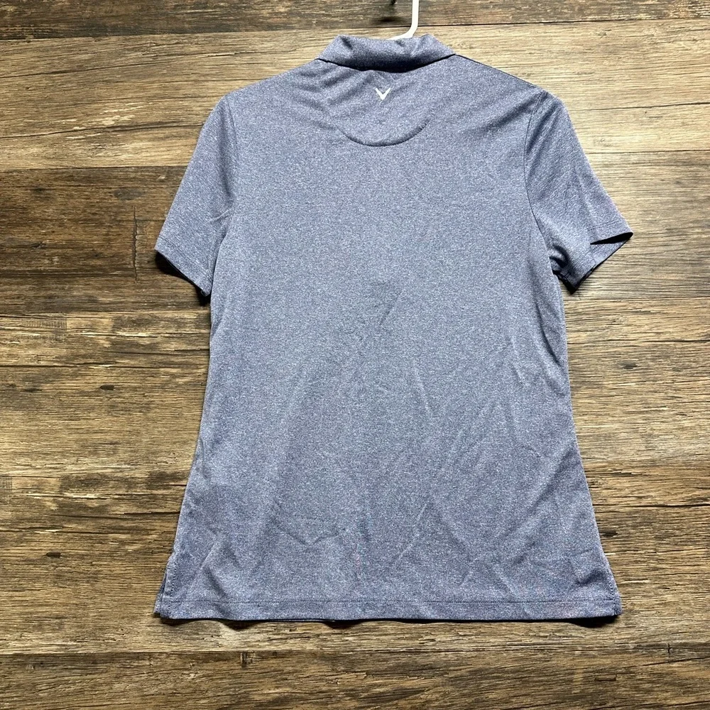 Callaway Blue Short Sleeve Golf ⛳️ Polo with Zipper - Picture 2 of 5